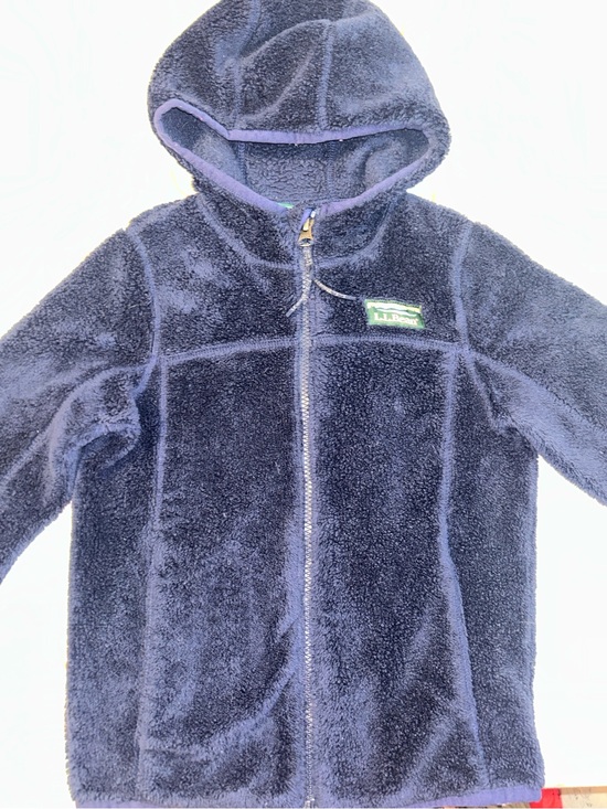 L.L. Bean Other - L.L. Bean Kids Plush Hooded Zip Jacket in Navy Blue
